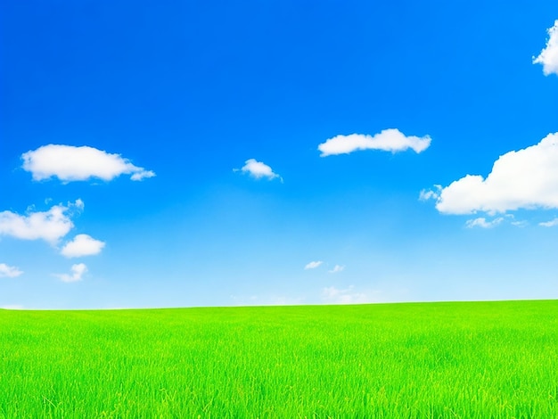 Frischer blauer Sommerhimmel und Gras in der Nähe der Natur Hintergrund