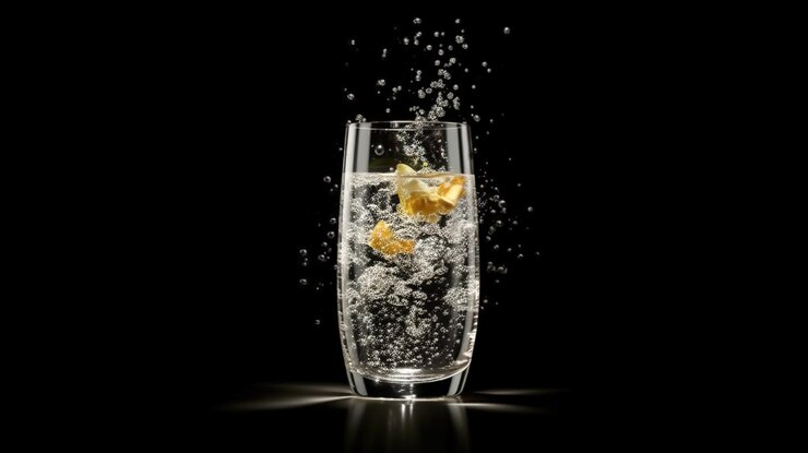 Foto frischer cocktail mit blumen