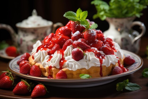 Frischer Erdbeerkuchen mit unwiderstehlicher Schlagsahne von IA