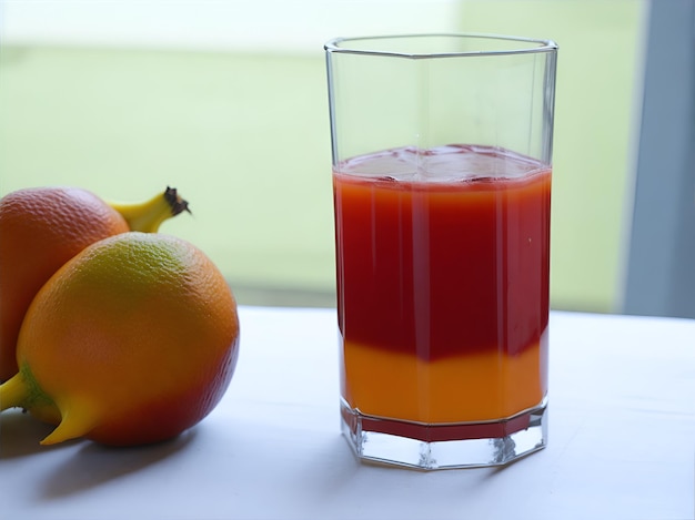 Frischer Fruchtsaft im Glas