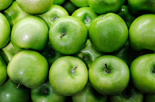 Frischer grüner Apfel Hintergrund