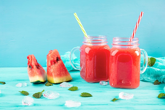 Frischer köstlicher Wassermelonen-Smoothie