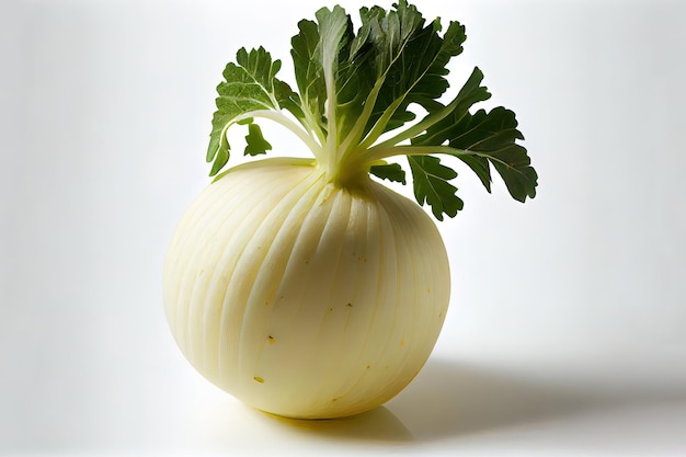 Frischer natürlicher Daikon mit weißem Hintergrund