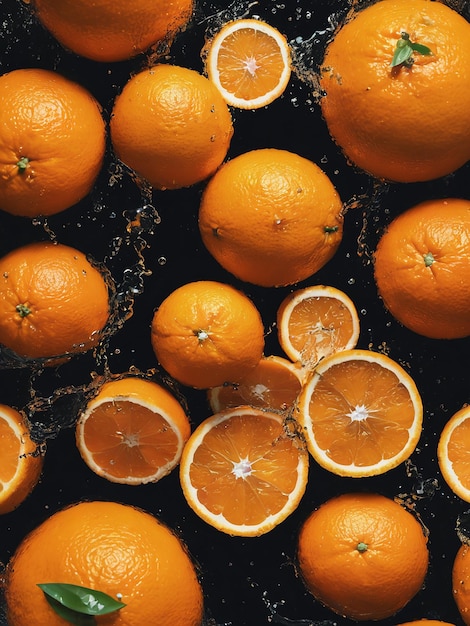 Frischer orangefarbener Spritzer Wasserfrucht