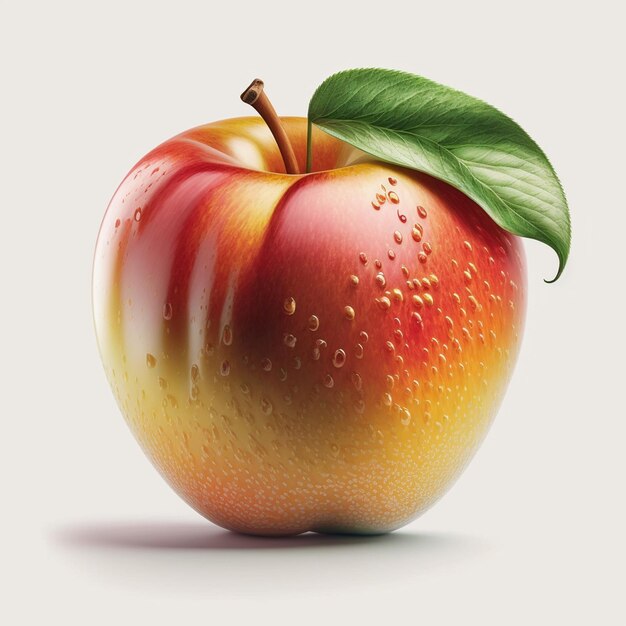 Frischer reifer roter Apfel isoliert auf weißem Hintergrund