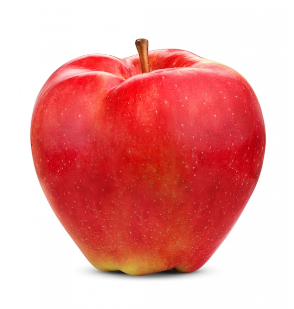 Frischer roter Apfel lokalisiert auf Weiß