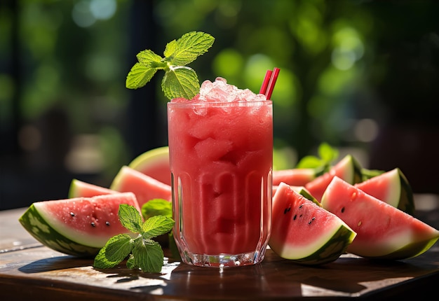 frischer Wassermelonen-Smoothie