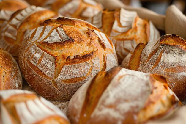 Frisches Brot in der handwerklichen Brotbackproduktion