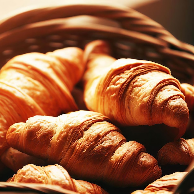 Frisches Croissant auf einem Tisch