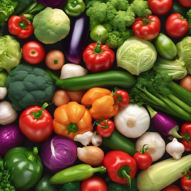 Frisches Gemüse mit verschiedenen Zutaten