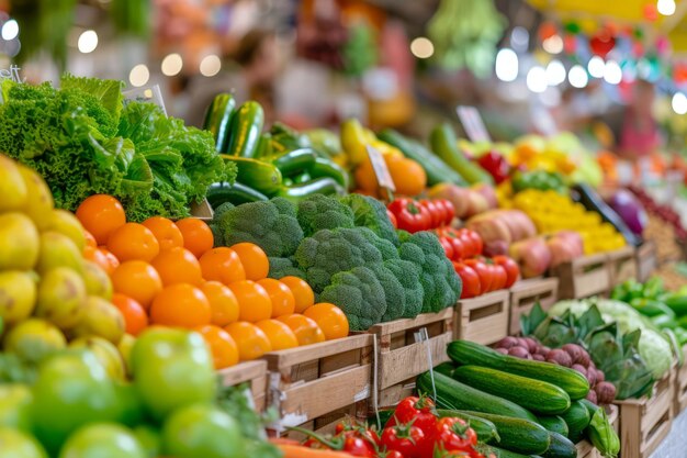 Frisches Gemüse und Obst auf dem Markt