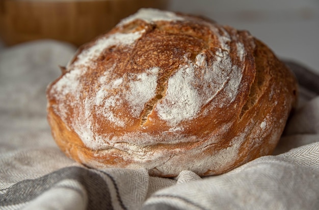 Frisches hausgemachtes Brot Gesundes Ernährungskonzept Nahaufnahme