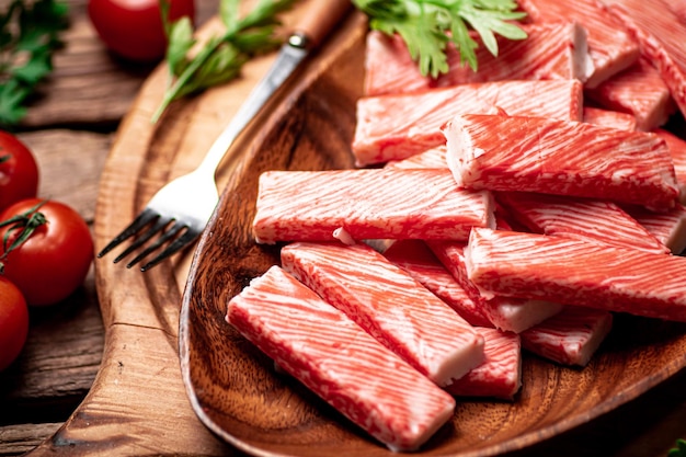 Frisches Krabbenfleisch auf einem Teller