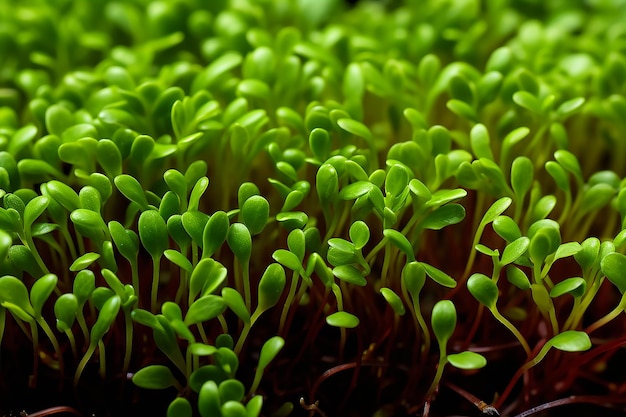 Frisches Mikrogroenes aus der Nähe gesunde Ernährung