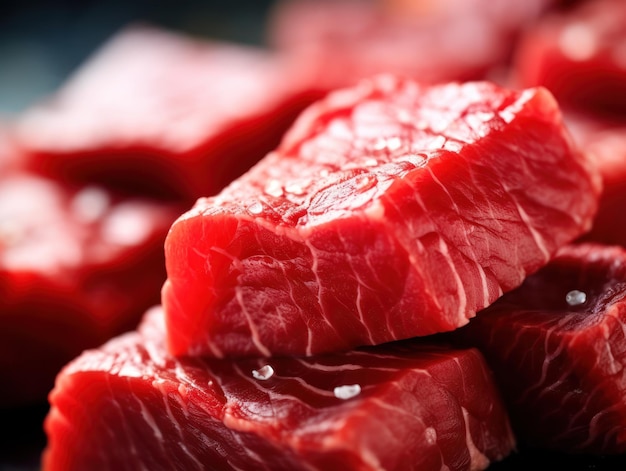 Foto frisches rohes rindfleisch, generative ki