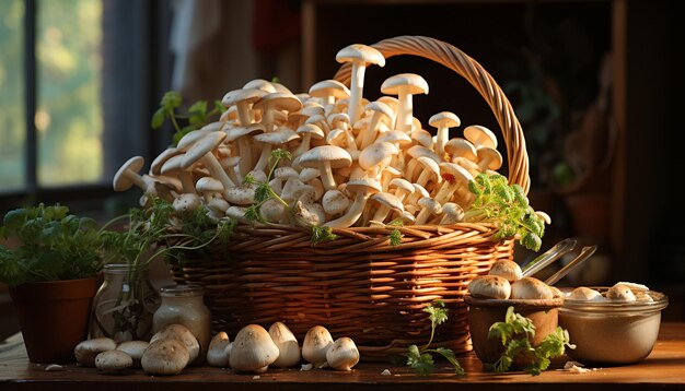 Foto frischheit von bio-gemüse in einem wirbelschuppen-natur-gourmet, erzeugt durch ki