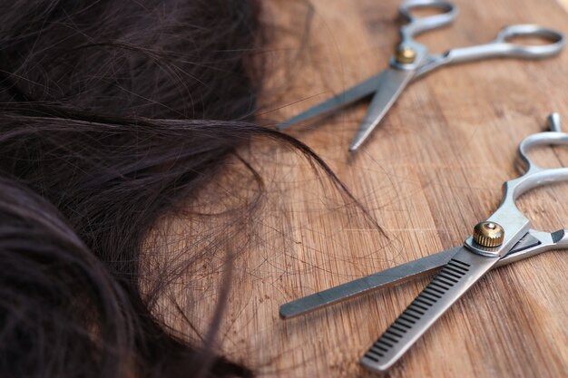 Friseur Schere Haare schneiden