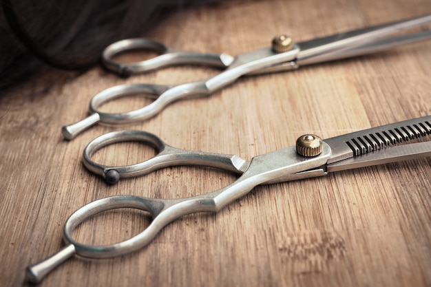 Friseur Schere Haare schneiden