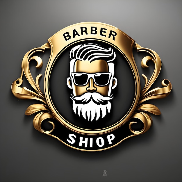 Foto friseursalon-design-logo gold und schwarz