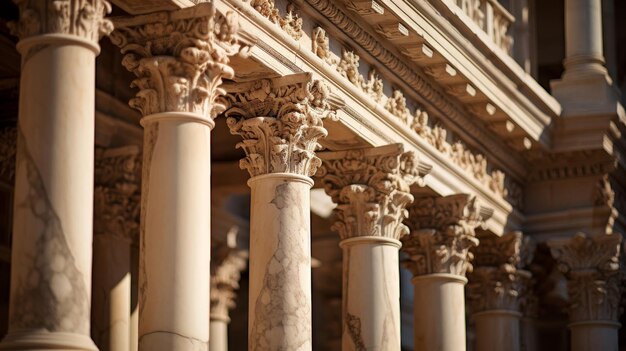 Frisos intrincados de columnas del Coliseo en exhibición