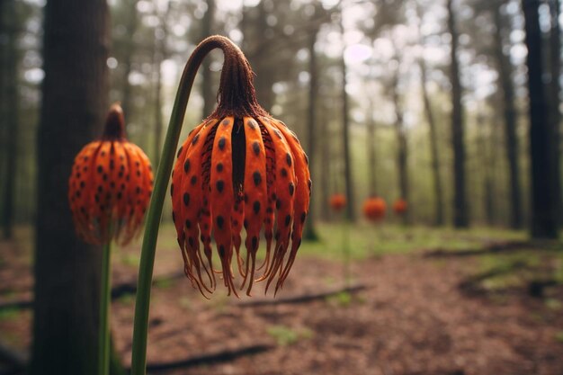 Foto fritillaria en un bosque en flor