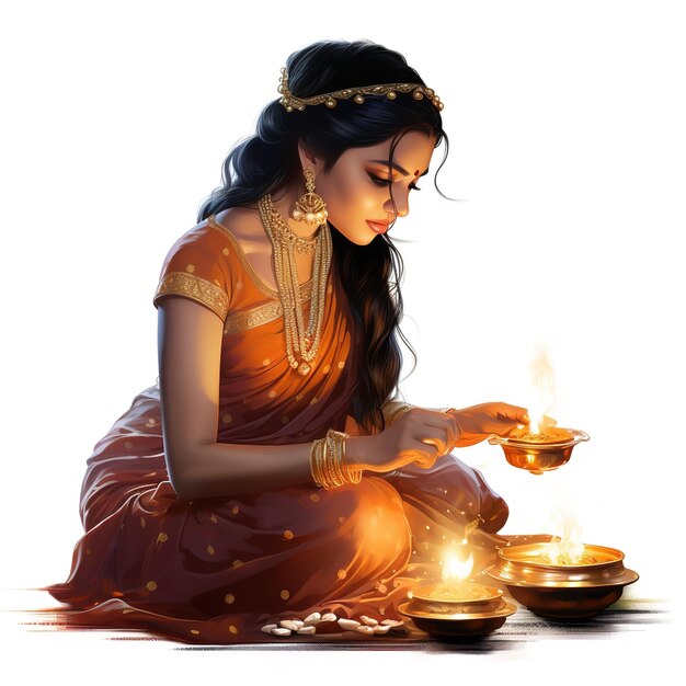 Fröhliche Diwali-Illustration des brennenden Diya auf einem fröhlichen Diwali-Diwali-Feierfest der Lichter mit Hintergrund