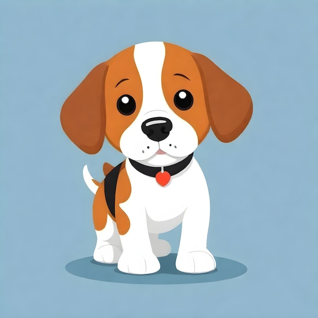 Fröhlicher Beagle Witzige Cartoon-Clip-Art eines spielerischen Hundes