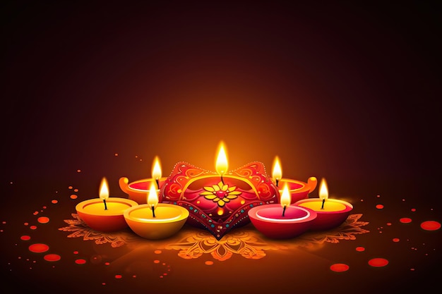 Fröhlicher Diwali-Hintergrund, generative KI