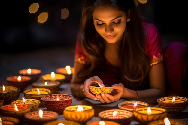 Fröhlicher Diwali-Hintergrund und Kopierraum