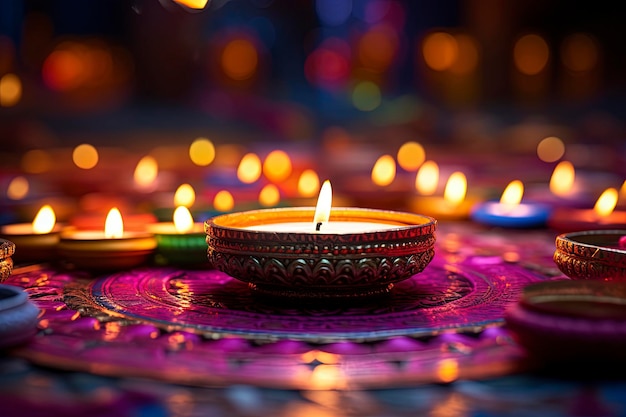 Fröhlicher Diwali-Hintergrund und Kopierraum