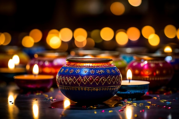 Fröhlicher Diwali-Hintergrund und Kopierraum