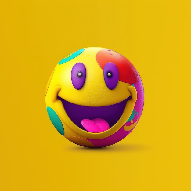 Fröhlicher Emoji-Hintergrund, Welt-Emoji-Tag und glücklicher Tag, generative KI