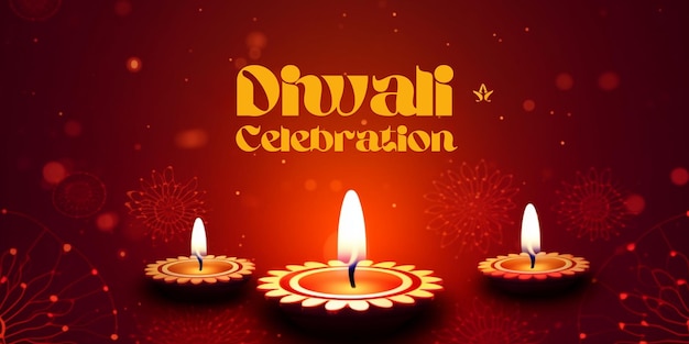Fröhliches Diwali-Banner mit Diya-Diwali-Feier, Festival-Hintergrund, Diwali-Grußkarte