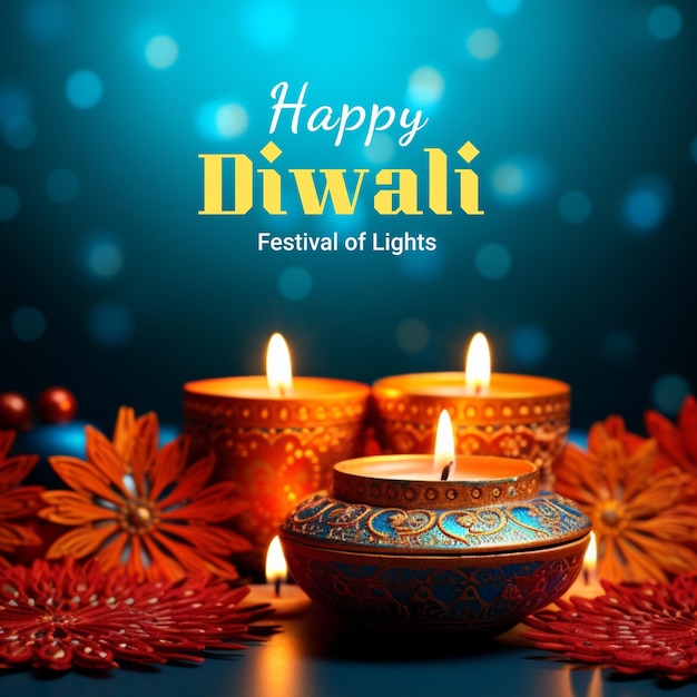 Fröhliches Diwali-Fest-Beitragsdesign