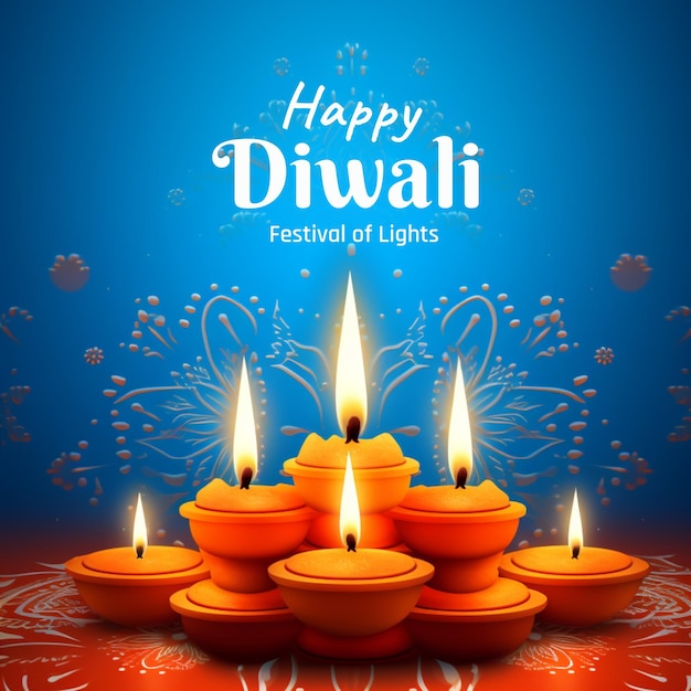 Fröhliches Diwali-Fest-Beitragsdesign