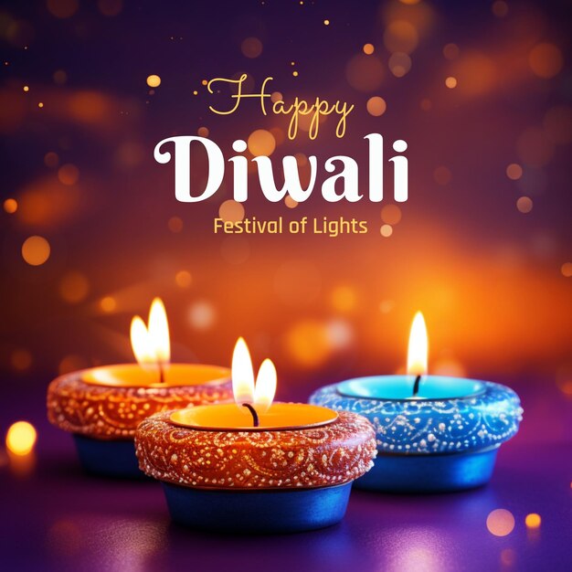 Fröhliches Diwali-Fest-Beitragsdesign