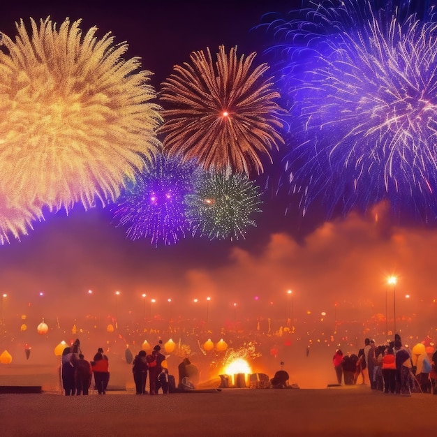 Fröhliches Diwali-Feuerwerk