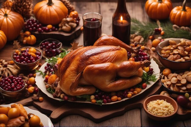 Fröhliches Erntedankfest mit Essen