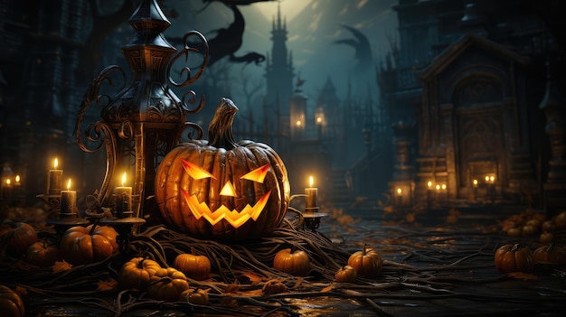 Fröhliches Halloween, einzigartiges Banner für Halloween