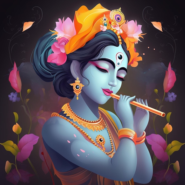 Fröhliches Krishna-Janmashtami-Vishu-Fest. Generative KI