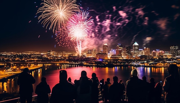 Fröhliches Neujahrsfeuerwerk