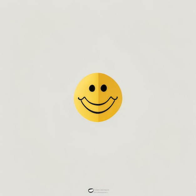 Fröhliches Smiley-Emoji, gelbe generative KI