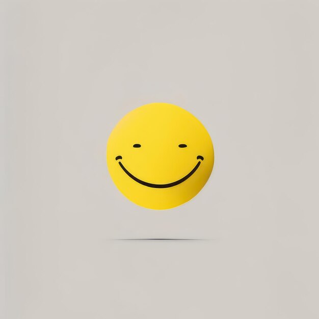 Fröhliches Smiley-Emoji, gelbe generative KI