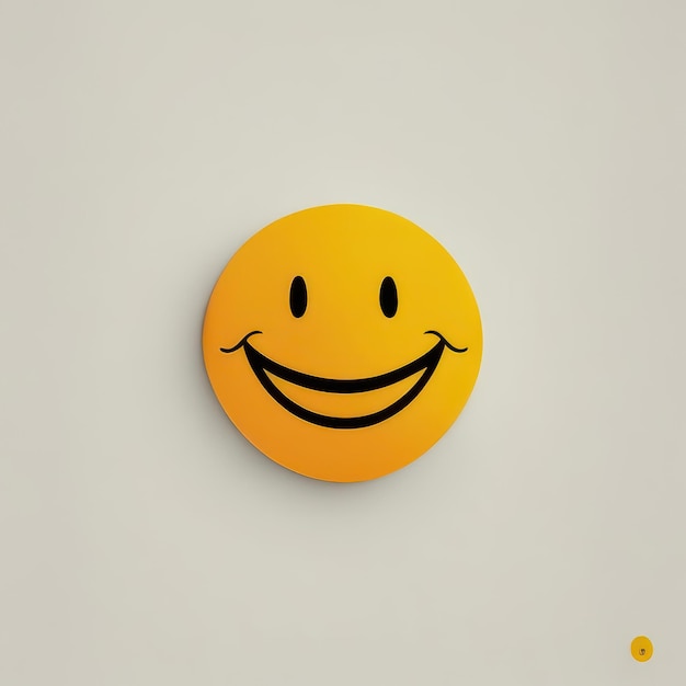 Fröhliches Smiley-Emoji, gelbe generative KI