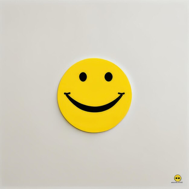 Fröhliches Smiley-Emoji, gelbe generative KI