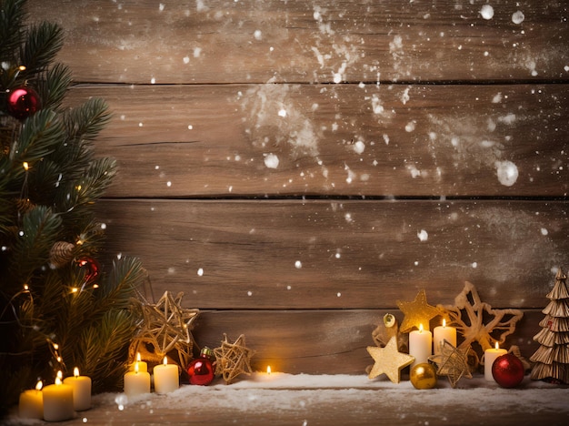 Foto fröhliches weihnachtsfoto mit geschenken und christlichen symbolen