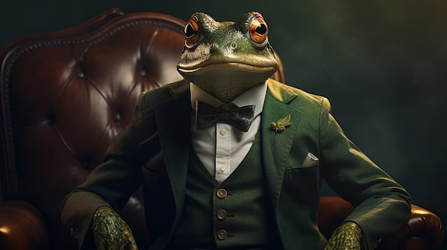 Frog_in_a_suit ai generativo