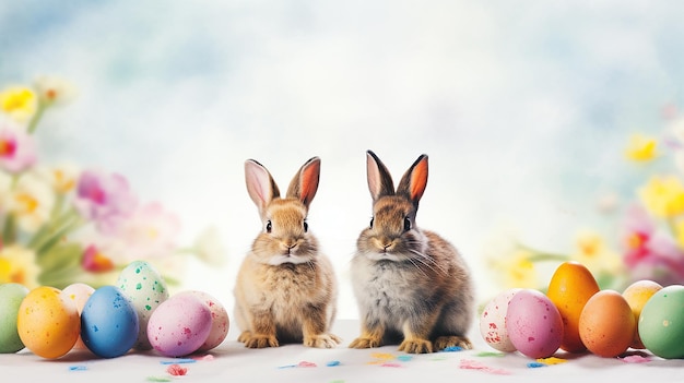 Frohe Ostern-Banner-Panorama-Gruß