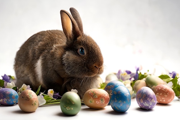 Frohe Ostern Tag Hintergrund Ai generiert