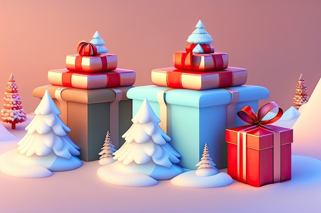 Foto frohe weihnachten hintergrund generative ki